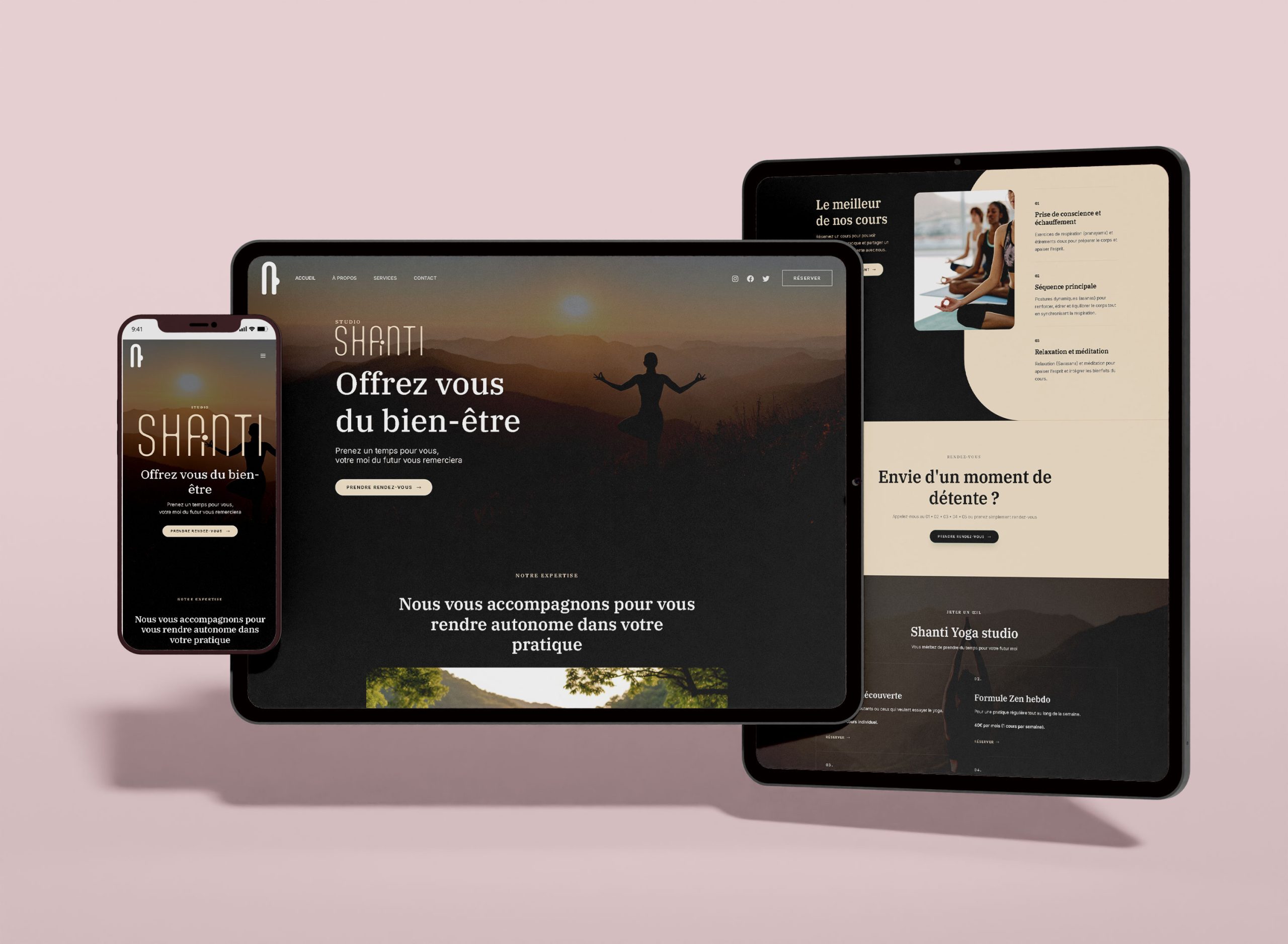 Yoga - Identité graphique et site web Lorient