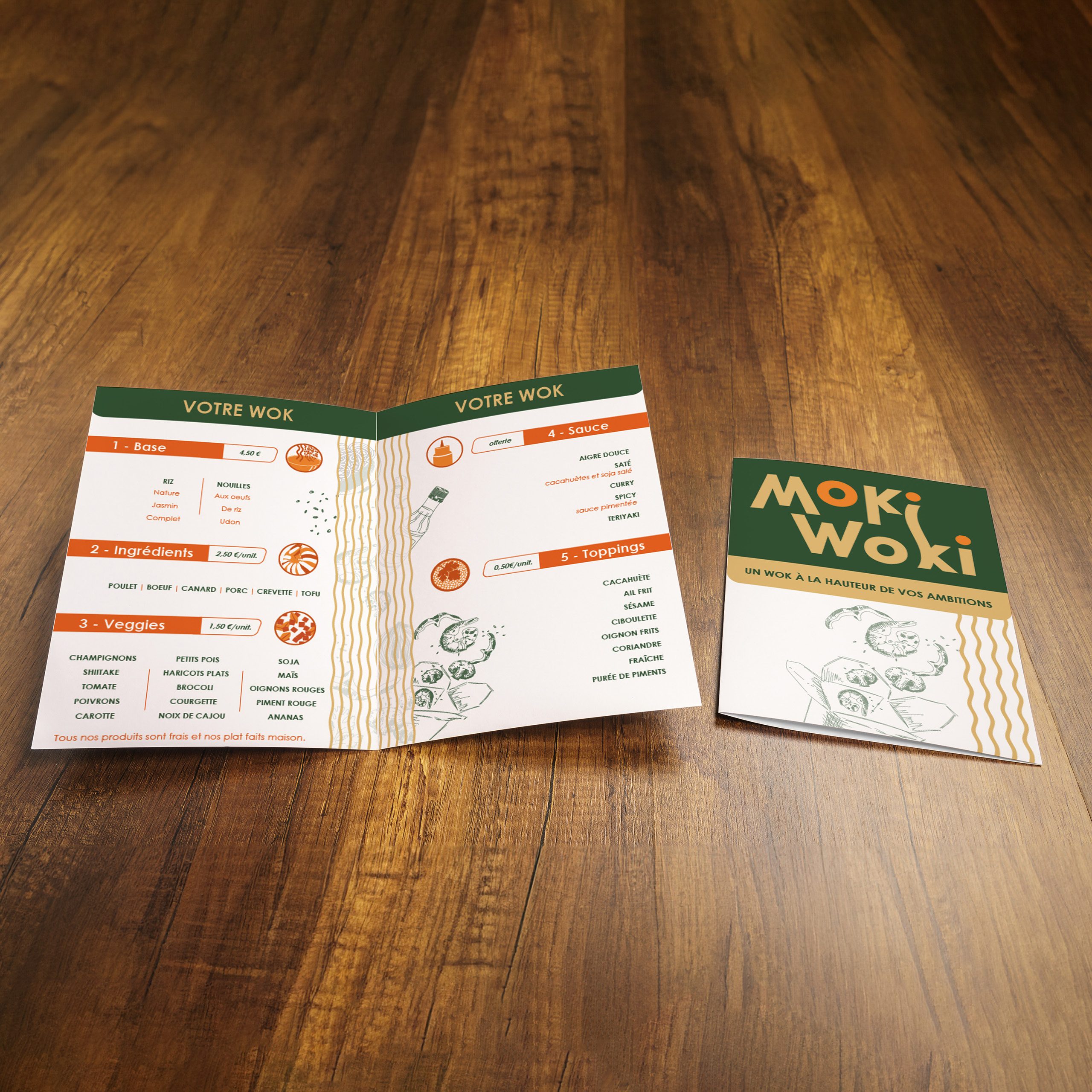 Moki Woki - menu carré