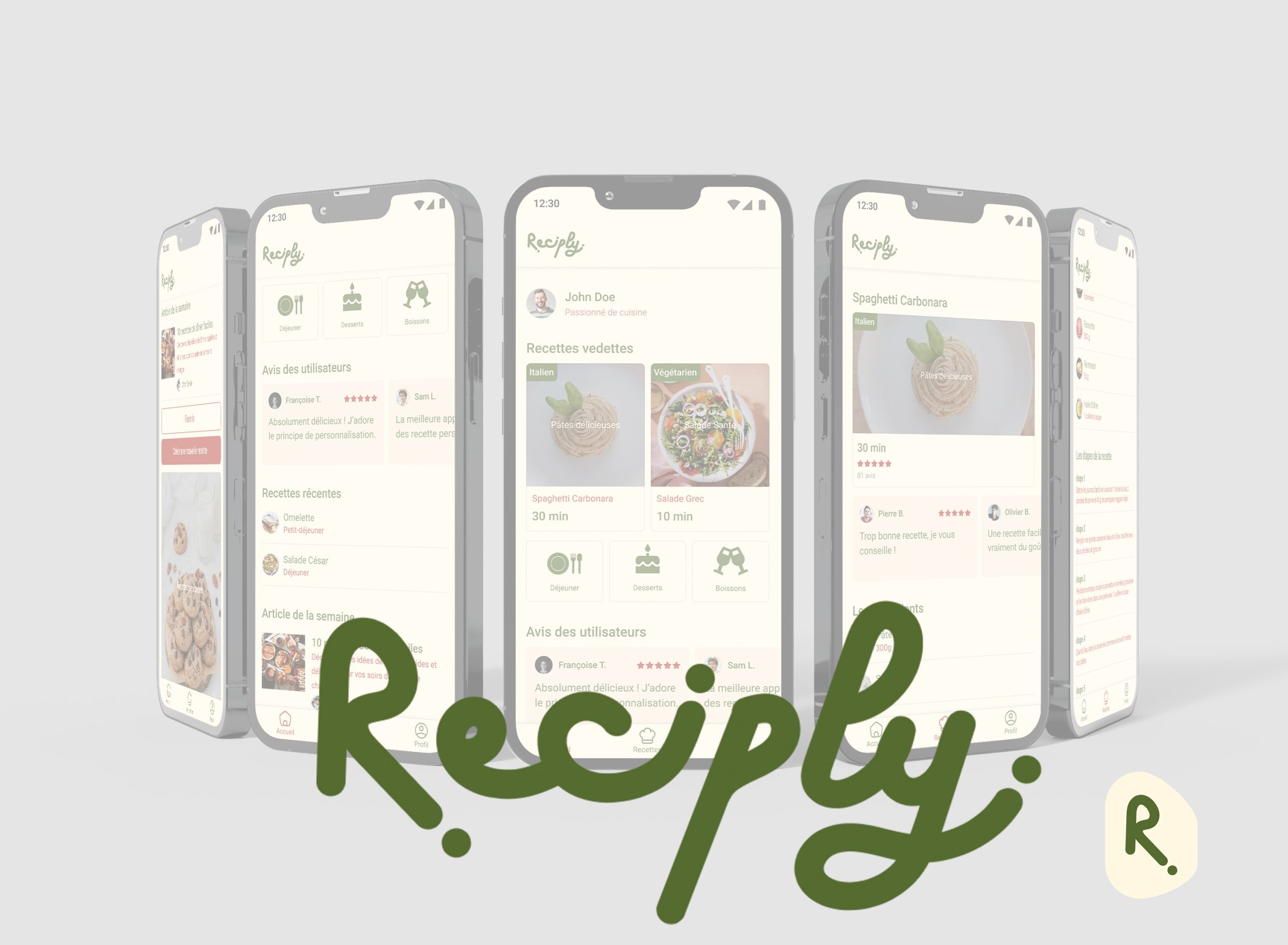 Reciply - conception d'application interface