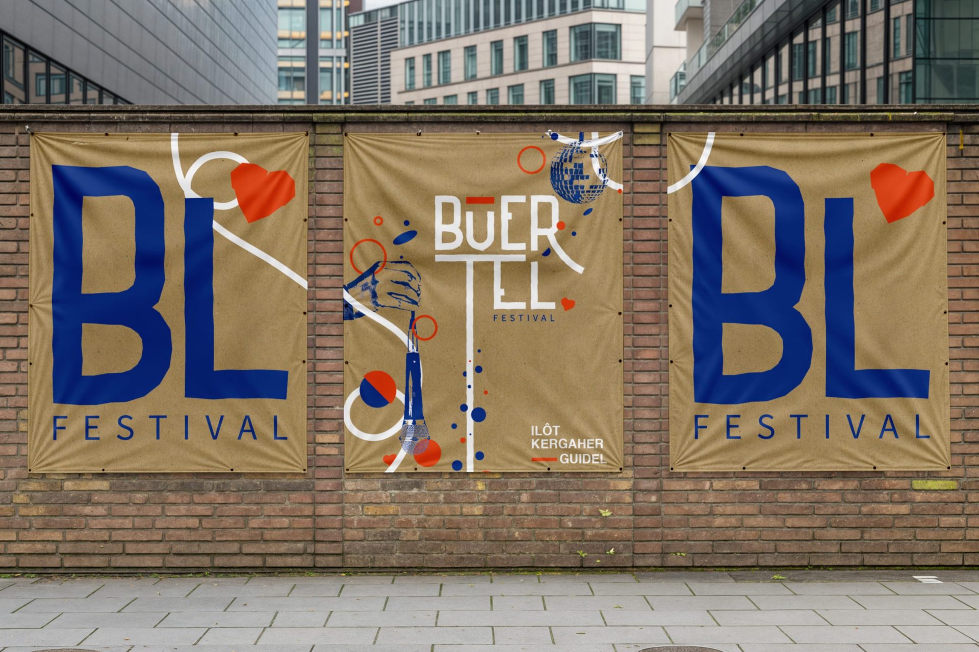 BUERTEL Festival - Affiche identité graphique rue